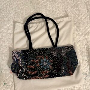 Zara beaded blue velvet purse